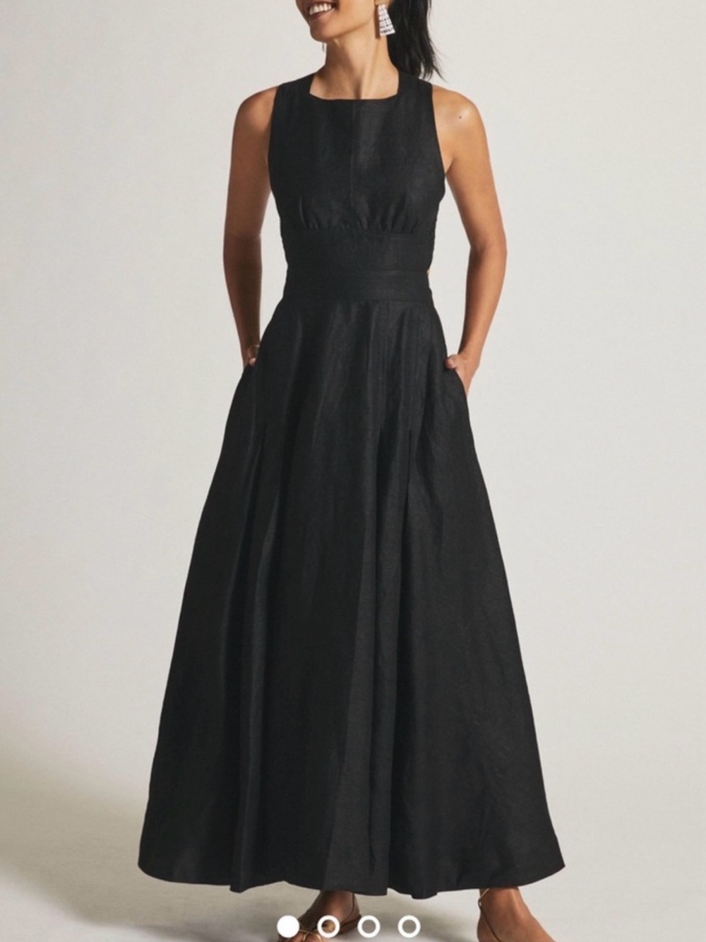 Anthropologie Aureta linen maxi dress